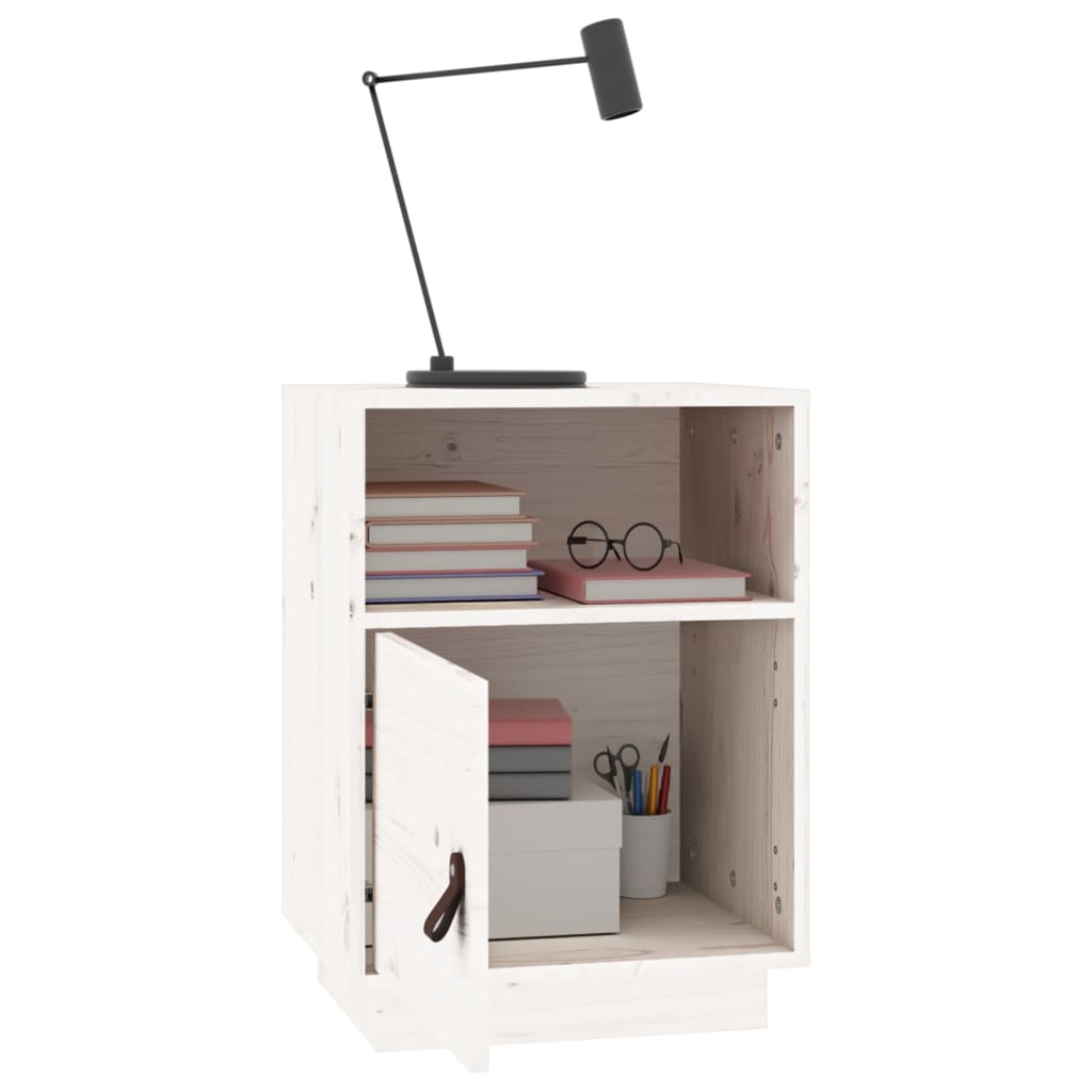 Bedside Cabinet 40X34X55 Cm Solid Wood Pine