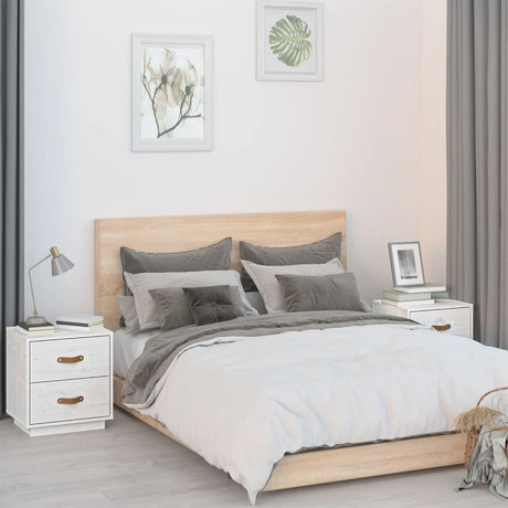 Bedside Cabinets 2 Pcs 40X34X45 Cm Solid Wood Pine