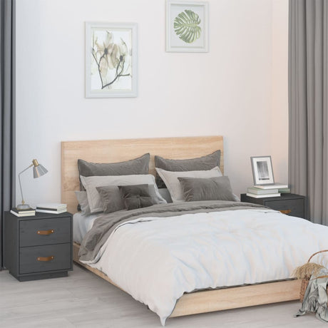 Bedside Cabinets 2 Pcs 40X34X45 Cm Solid Wood Pine