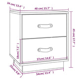 Bedside Cabinets 2 Pcs 40X34X45 Cm Solid Wood Pine