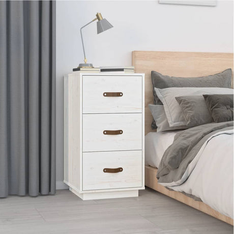 Bedside Cabinet 40X40X75 Cm Solid Wood Pine