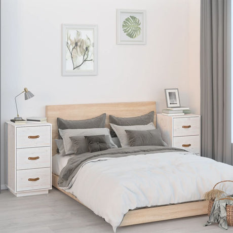 Bedside Cabinet 40X40X75 Cm Solid Wood Pine