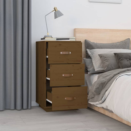 Bedside Cabinet 40X40X75 Cm Solid Wood Pine