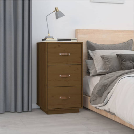 Bedside Cabinet 40X40X75 Cm Solid Wood Pine