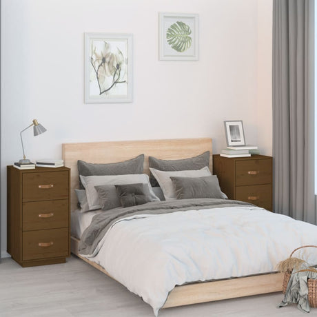 Bedside Cabinet 40X40X75 Cm Solid Wood Pine
