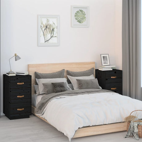 Bedside Cabinet 40X40X75 Cm Solid Wood Pine