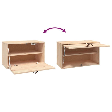 Wall Cabinet 60X30X35 Cm Solid Wood Pine