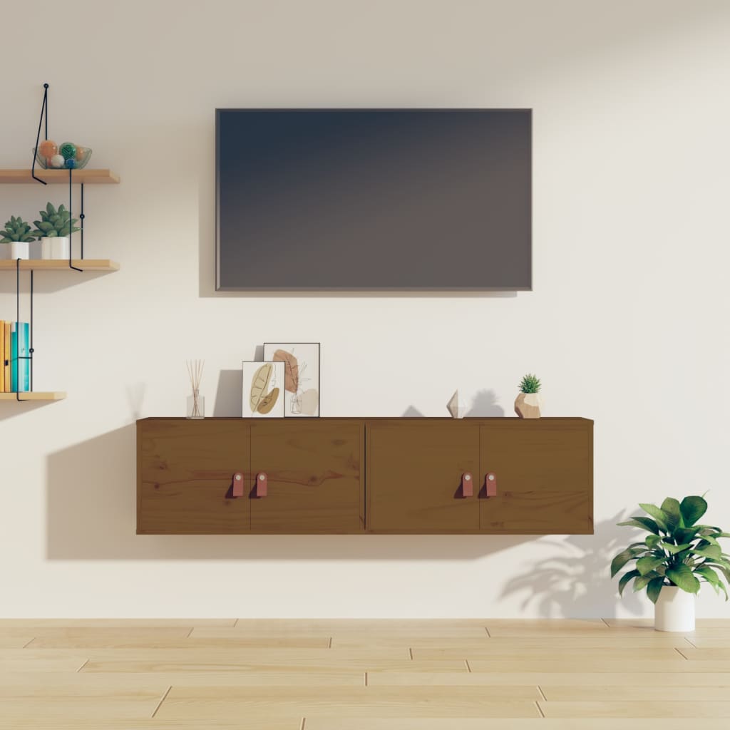 Wall Cabinet 60X30X30 Cm Solid Wood Pine