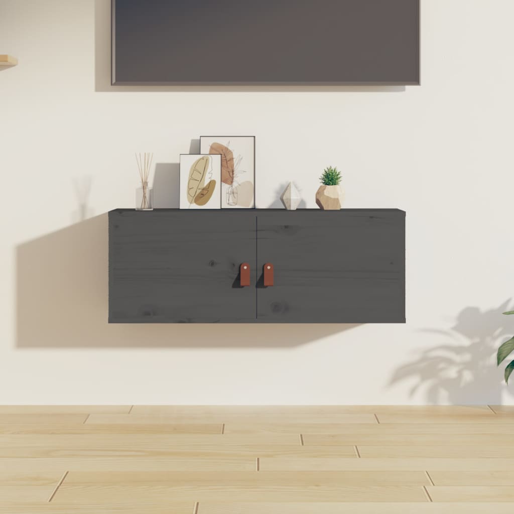 Wall Cabinets 2 Pcs 80X30X30 Cm Solid Wood Pine