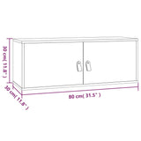 Wall Cabinets 2 Pcs 80X30X30 Cm Solid Wood Pine