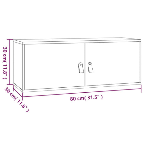 Wall Cabinets 2 Pcs 80X30X30 Cm Solid Wood Pine