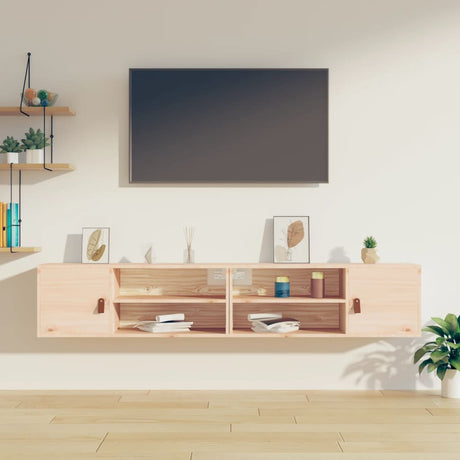 Wall Cabinets 2 Pcs 80X30X30 Cm Solid Wood Pine