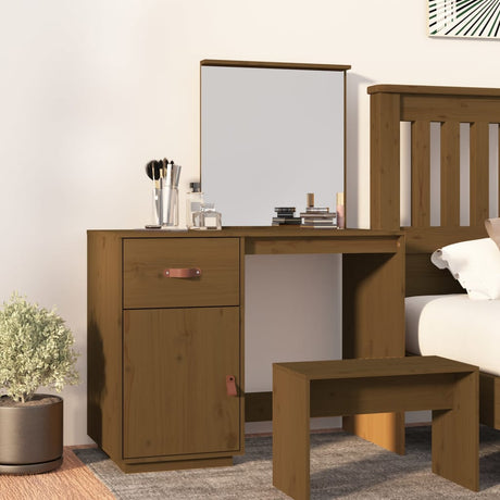 Cosmetic Desk 95X50X134 Cm Solid Wood Pine