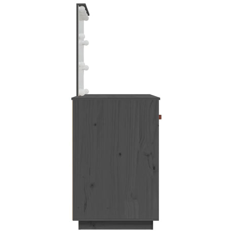 Dressing Table With Led 95X50X133.5 Cm Solid Wood Pine