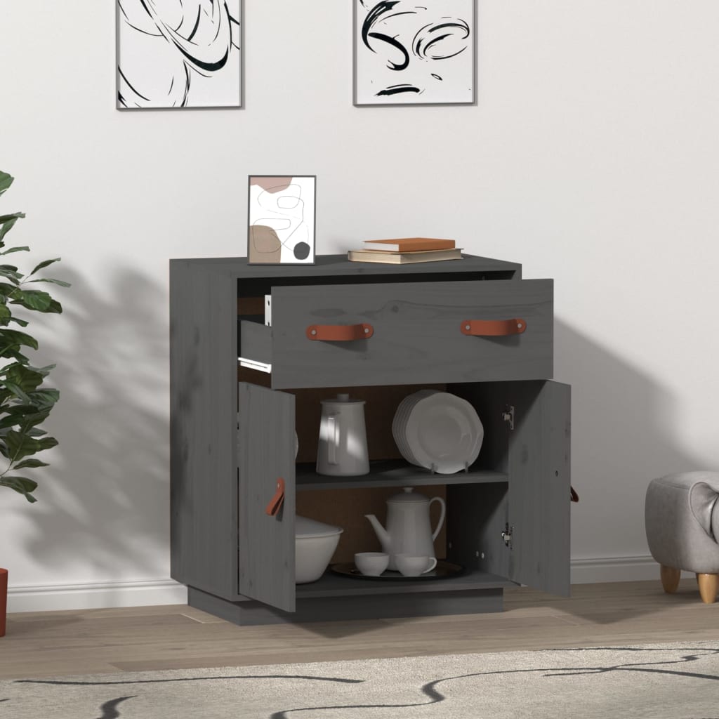 Sideboard 65.5X40X75 Cm Solid Wood Pine