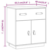 Sideboard 65.5X40X75 Cm Solid Wood Pine