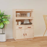 Highboard 67X40X108.5 Cm Solid Wood Pine