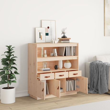 Highboard 100X40X108.5 Cm Solid Wood Pine