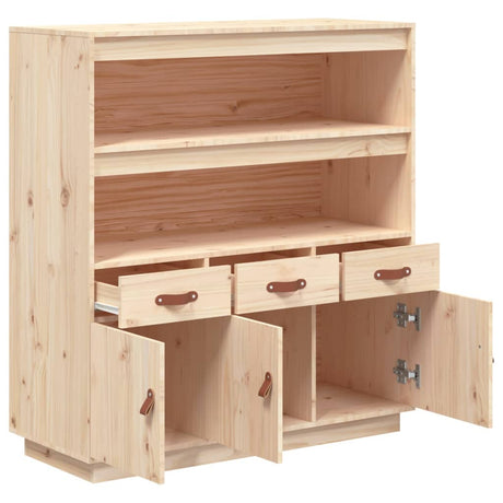 Highboard 100X40X108.5 Cm Solid Wood Pine