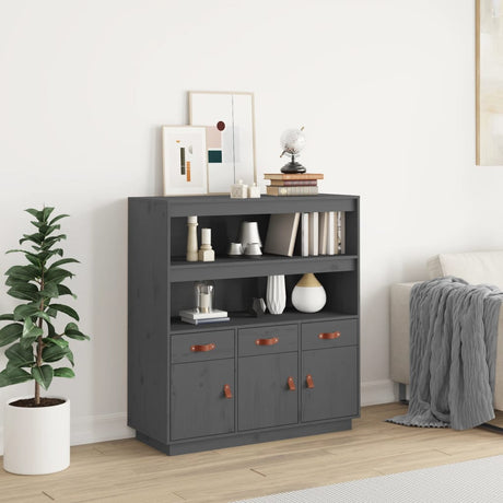 Highboard 100X40X108.5 Cm Solid Wood Pine