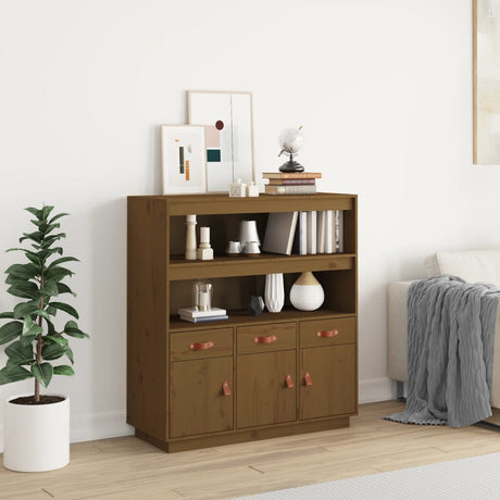 Highboard 100X40X108.5 Cm Solid Wood Pine