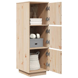 Highboard 34X40X108.5 Cm Solid Wood Pine