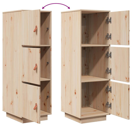 Highboard 34X40X108.5 Cm Solid Wood Pine