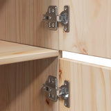 Highboard 34X40X108.5 Cm Solid Wood Pine