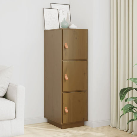 Highboard 34X40X108.5 Cm Solid Wood Pine