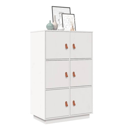 Highboard 67X40X108.5 Cm Solid Wood Pine