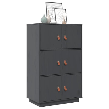 Highboard 67X40X108.5 Cm Solid Wood Pine