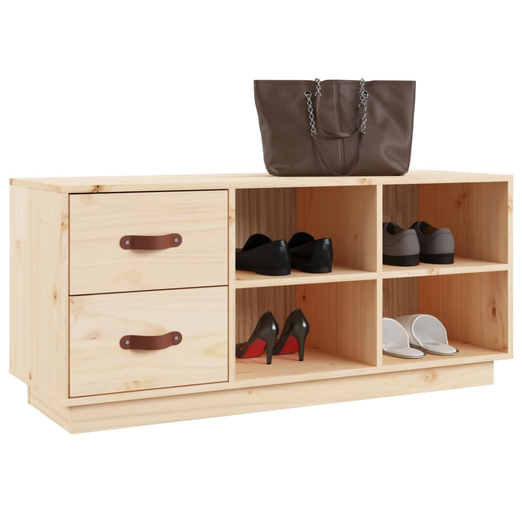 Shoe Bench 100X34X45 Cm Solid Wood Pine