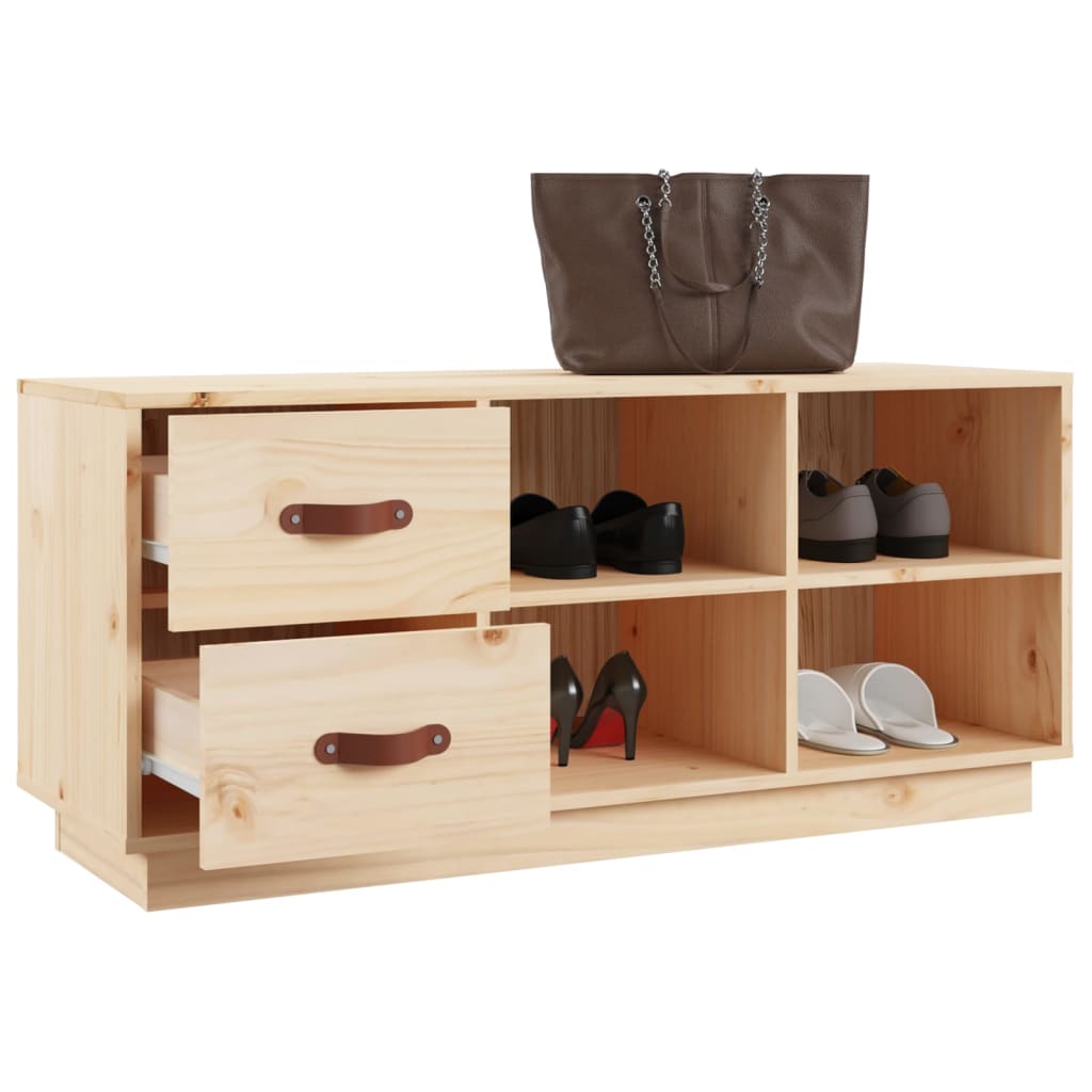 Shoe Bench 100X34X45 Cm Solid Wood Pine