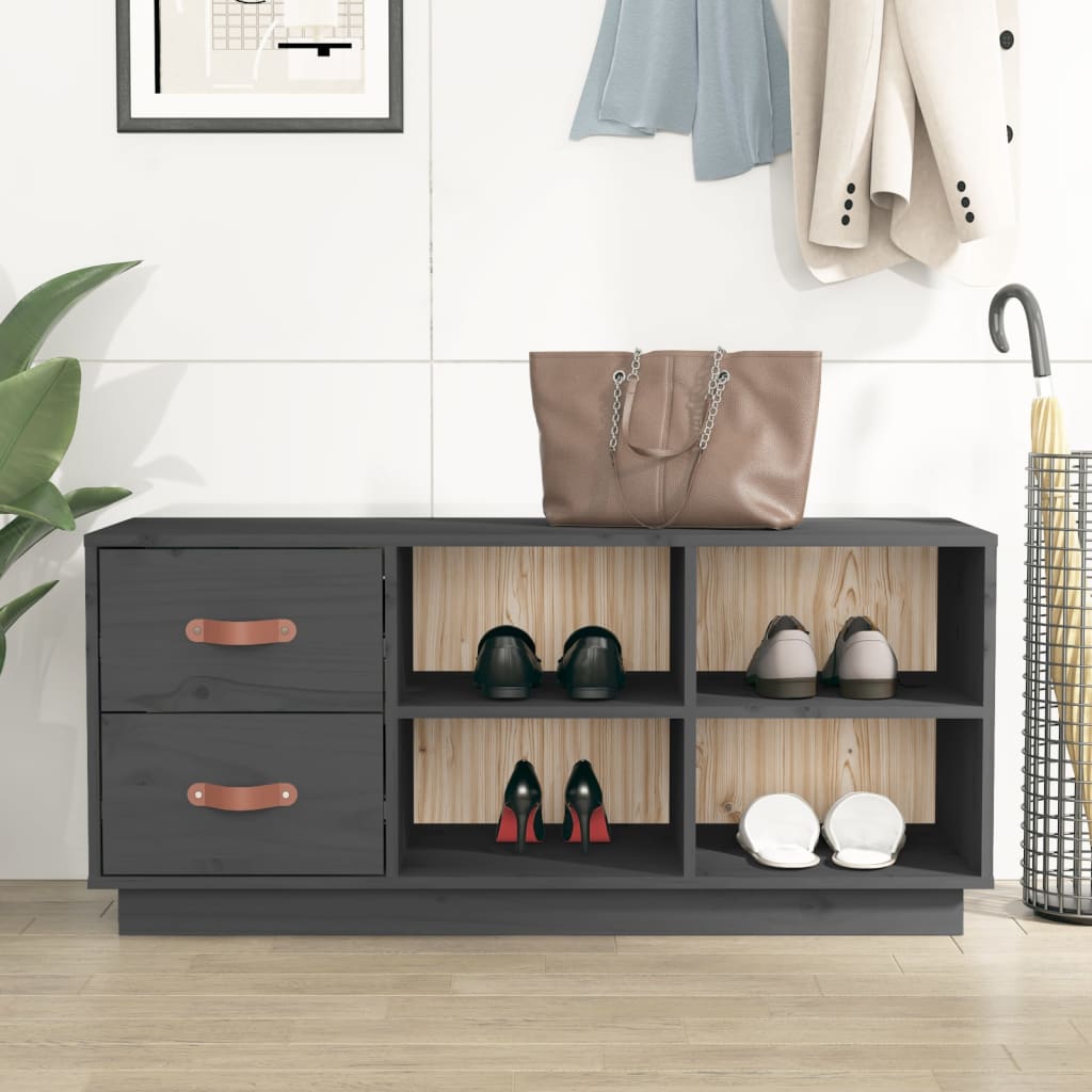 Shoe Bench 100X34X45 Cm Solid Wood Pine