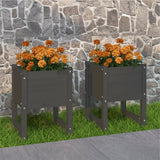 Planters 2 Pcs Solid Wood Pine