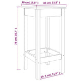 Bar Chairs 2 Pcs Solid Wood Pine