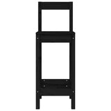Bar Chairs 2 Pcs Black 40X41.5X112 Cm Solid Wood Pine