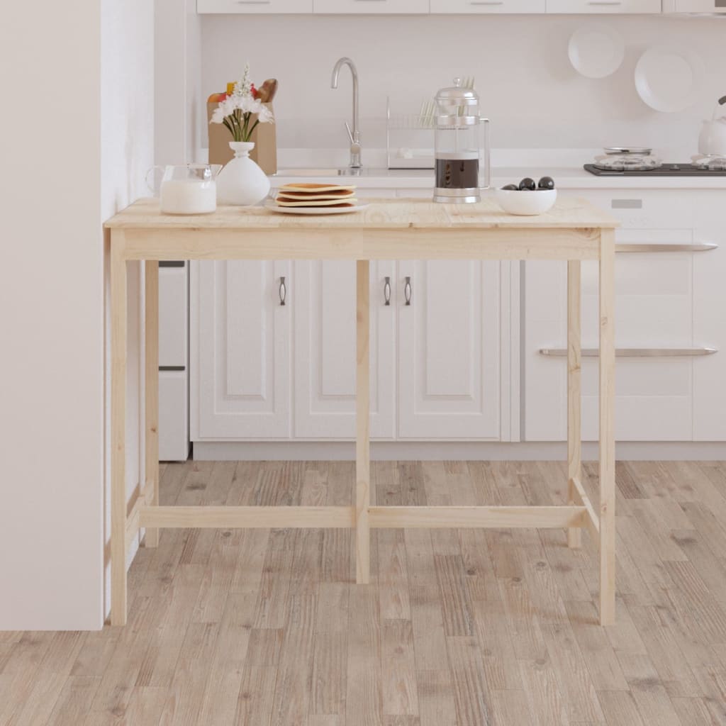 Bar Table Solid Wood Pine