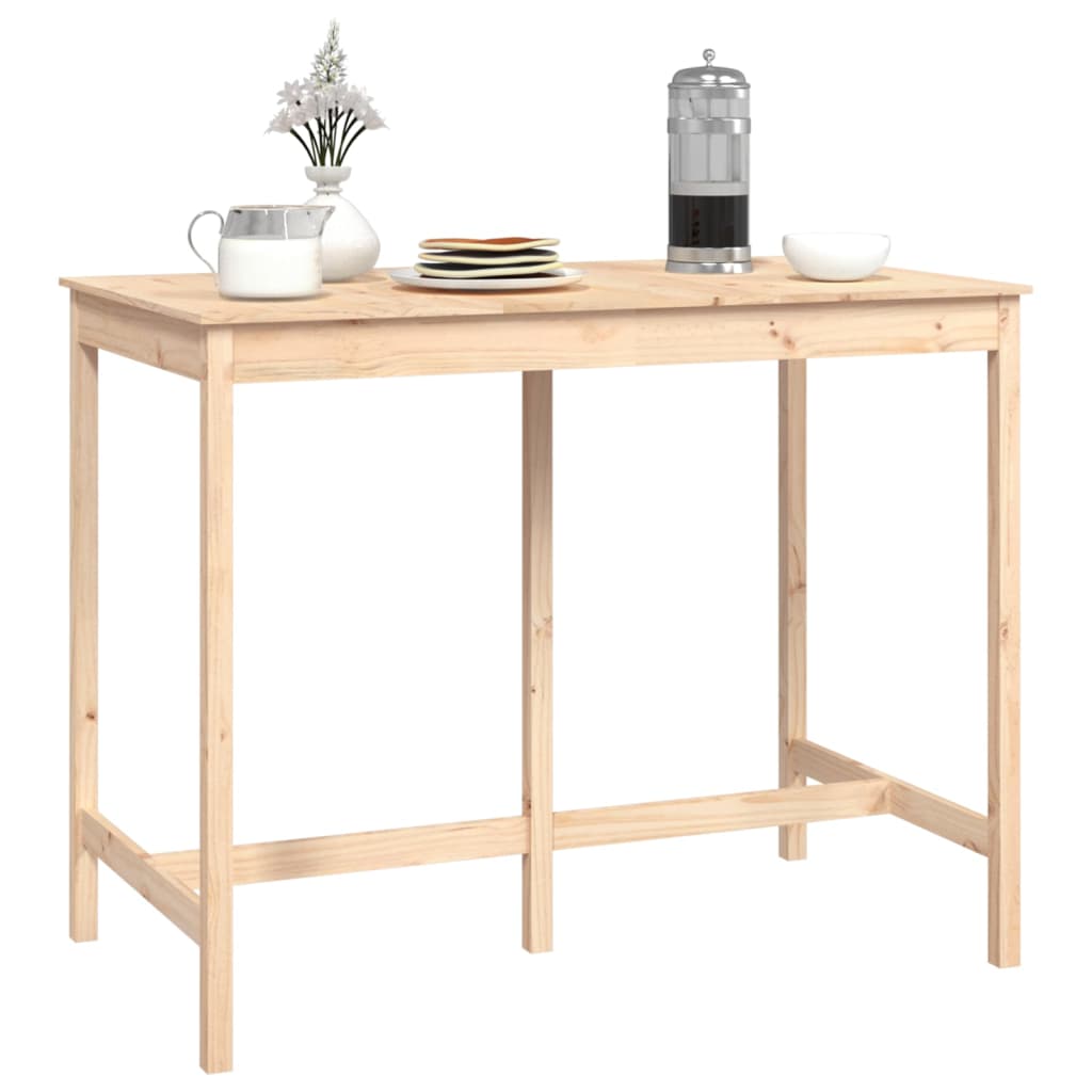 Bar Table Solid Wood Pine