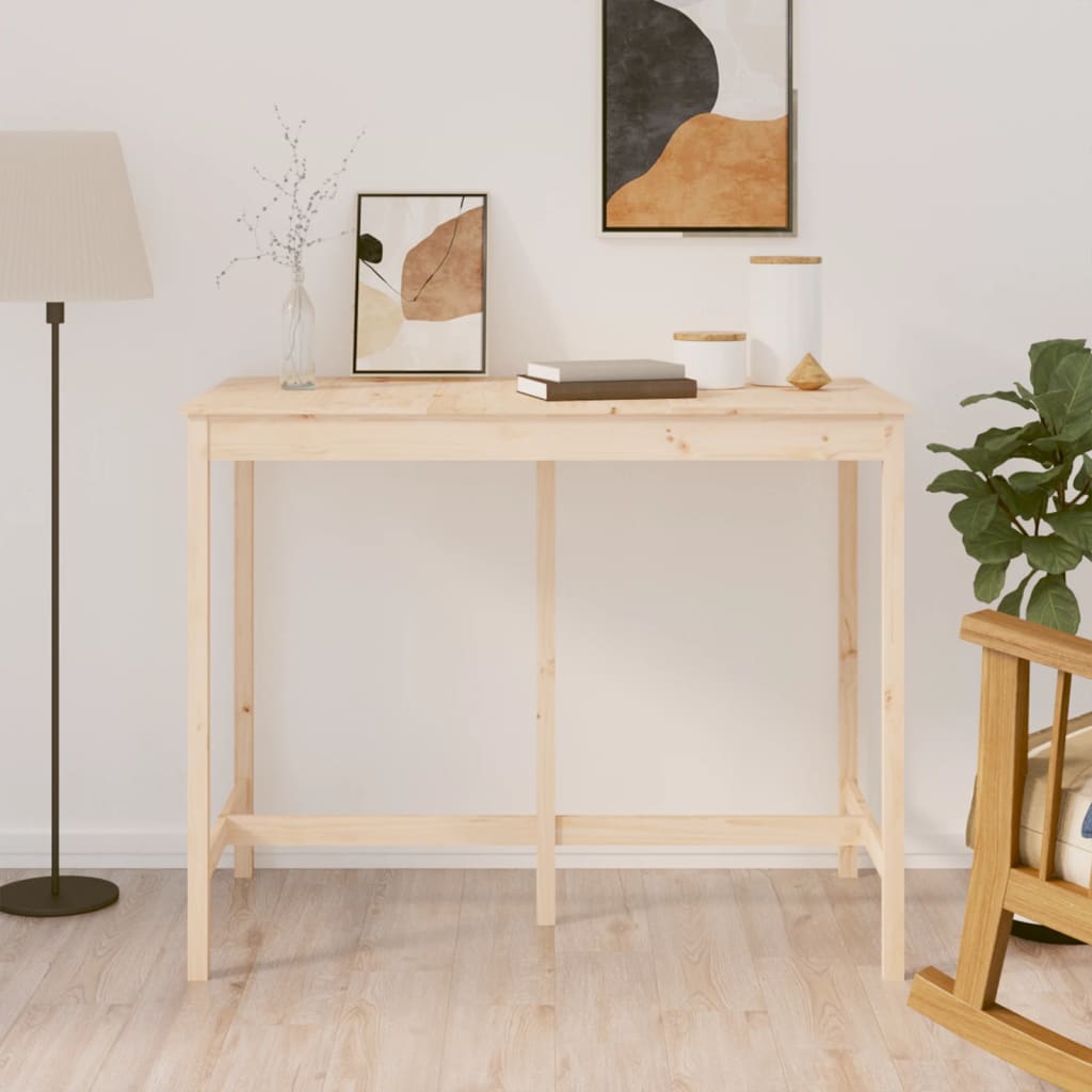 Bar Table Solid Wood Pine
