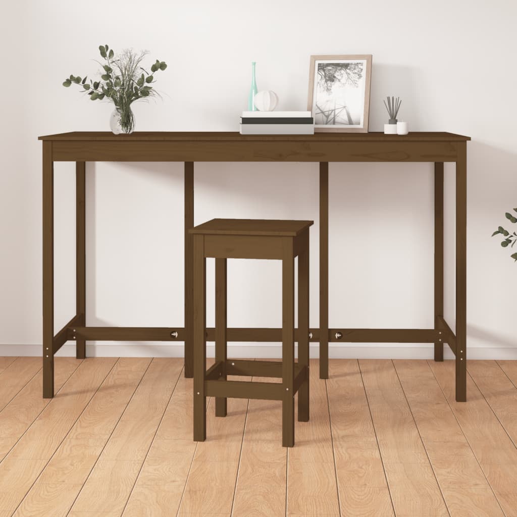 Bar Table Solid Wood Pine