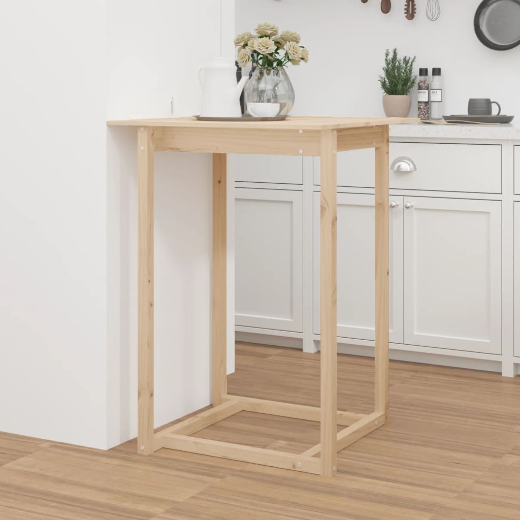 Bar Table Solid Wood Pine