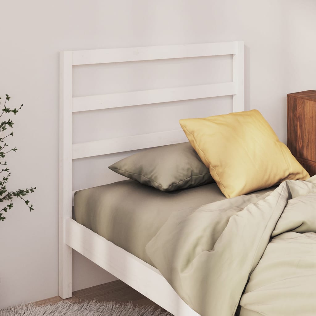 Bed Headboard 126X4X100 Cm Solid Wood Pine