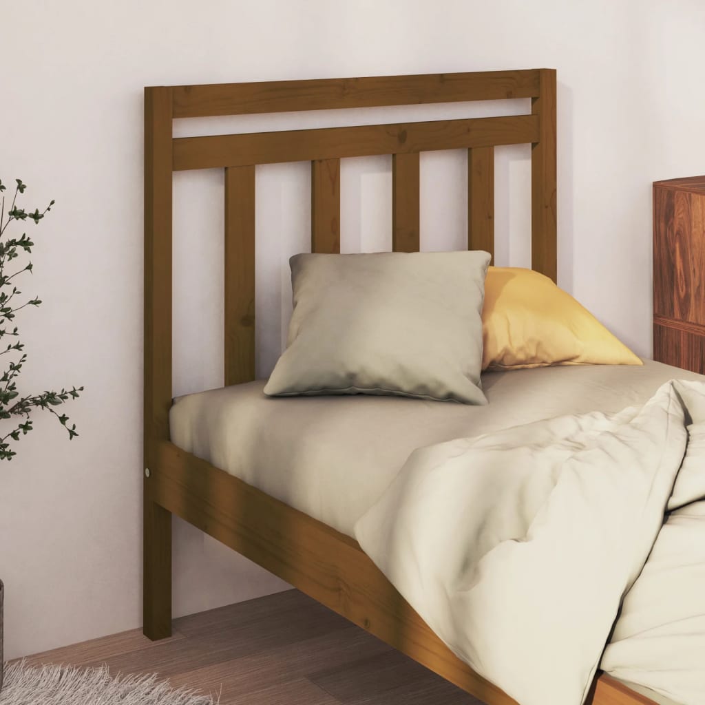 Bed Headboard 96X4X100 Cm Solid Wood Pine