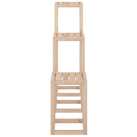 3 Piece Plant Stand Set Solid Wood Pine