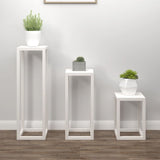3 Piece Plant Stand Set Solid Wood Pine