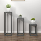 3 Piece Plant Stand Set Solid Wood Pine