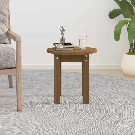 Coffee Table Ø 35X35 Cm Solid Wood Pine