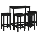 5 Piece Bar Set Solid Wood Pine