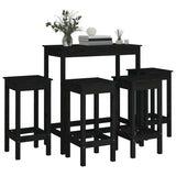 5 Piece Bar Set Solid Wood Pine
